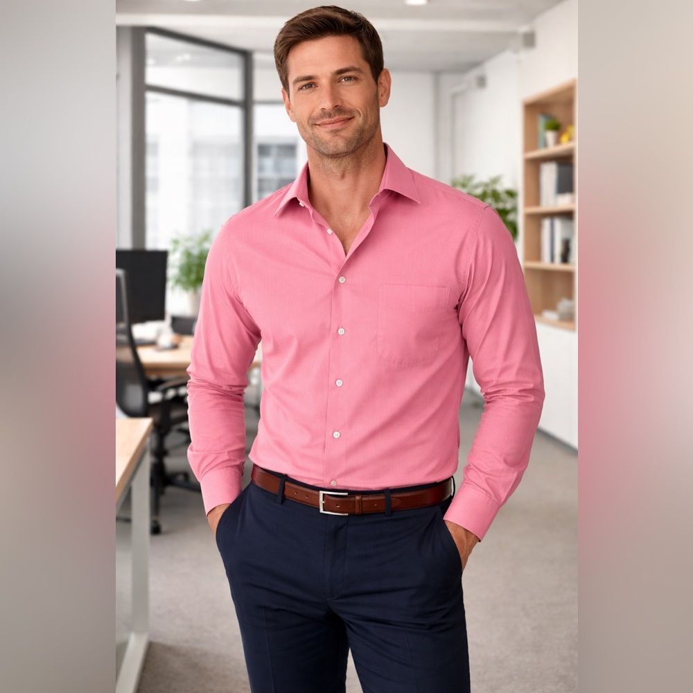 Geoffrey Beene Dusty Pink Button Down Dress Shirt